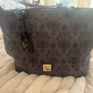 Dooney & Bourke Black and Gray Patterned Handbag